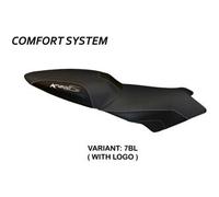 Tappezzeria Italia Rivestimento sella compatibile BMW K 1200 S (04-08) modello Lariano 2 comfort system 7BL (nero) CON LOGO