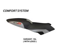 Tappezzeria Italia Rivestimento sella compatibile BMW K 1200 S (04-08) modello Lariano 2 comfort system 1SL (argento) CON LOGO