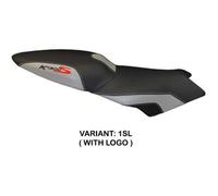 Tappezzeria Italia Rivestimento sella compatibile BMW K 1300 S (09-16) modello Lariano 2 1SL (argento) CON LOGO