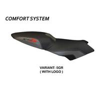 Tappezzeria Italia Rivestimento sella compatibile BMW K 1300 S (09-16) modello Lariano 2 comfort system CON LOGO 5GR (grigio)