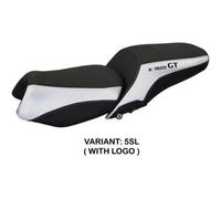 Tappezzeria Italia Rivestimento sella compatibile BMW K 1600 GT (10-22) modello Tropea Color CON LOGO 5SL (argento)