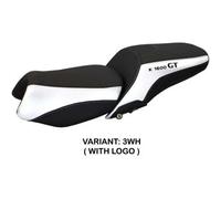 Tappezzeria Italia Rivestimento sella compatibile BMW K 1600 GT (10-22) modello Tropea Color CON LOGO 3WH (bianco)