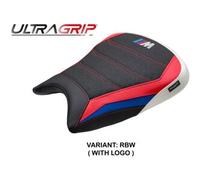 Tappezzeria Italia Rivestimento sella compatibile - BMW M 1000 RR 2023-2025 - mod Melk Ultragrip NO LOGO RBW (rosso-blu-bianco)
