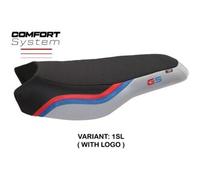 Tappezzeria Italia Rivestimento sella compatibile - BMW R 1200/1250 GS Rallye 2017 - 2024 - mod Bonn 2 Comfort System NO LOGO 1SL (argento)