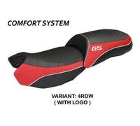Tappezzeria Italia Rivestimento sella compatibile BMW R 1200 GS (13-18) modello Ortigia Bord 2 comfort system CON LOGO 4RDW (rosso-bianco)