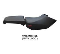 Tappezzeria Italia Rivestimento sella compatibile BMW R 1200 GS Adventure (06-12) modello Basic 4BL (nero) CON LOGO