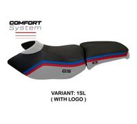 Tappezzeria Italia Rivestimento sella compatibile - BMW R 1200 GS Adventure 2006 - 2012 - mod Ionia 1 Comfort System NO LOGO 1SL (argento)