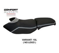 Tappezzeria Italia Rivestimento sella compatibile - BMW R 1200 GS Adventure 2006 - 2012 - mod Ionia 4 Comfort System 1SL (argento) CON LOGO