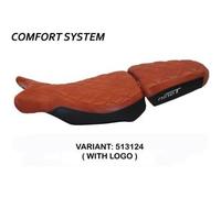 Tappezzeria Italia Rivestimento sella compatibile BMW R 1200 NINE T (14-22) modello Batea comfort system CON LOGO 513124 (mattone)