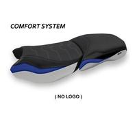 Tappezzeria Italia Rivestimento sella compatibile BMW R 1250 GS Adventure (19-22) modello Mapello comfort system NO LOGO 1BEW (blu-bianco)