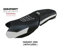 Tappezzeria Italia Rivestimento sella compatibile BMW R 1250 GS Adventure (19-22) modello Perth comfort system 2WH (bianco) CON LOGO