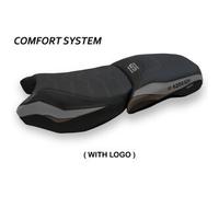 Tappezzeria Italia Rivestimento sella compatibile BMW R 1250 GS Adventure (19-22) modello Racconigi 3 comfort system CON LOGO 2GRB (grigio-marrone)