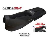 Tappezzeria Italia Rivestimento sella compatibile - BMW R 1300 GS Adventure Trophy 2024-2025 - mod Bear Ultragrip CON LOGO WRB (bianco-rosso-blu)