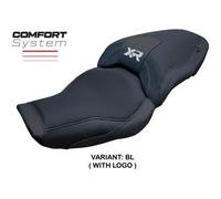 Tappezzeria Italia Rivestimento sella compatibile BMW S 1000 XR (2024) modello Linz comfort system CON LOGO BL (nero)