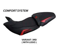 Tappezzeria Italia Rivestimento sella compatibile Ducati Multistrada 1200 / 1260 (15-20) modello Jazan comfort system 3RD (rosso) CON LOGO