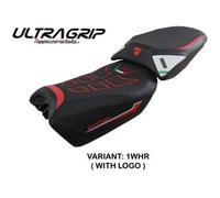 Tappezzeria Italia Rivestimento sella compatibile Ducati Multistrada V4 (2022) modello Safi ultragrip CON LOGO 1WHR (bianco-rosso)