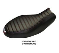 Tappezzeria Italia Rivestimento sella compatibile Ducati Scrambler 400 / 800 / 1100 (15-23) modello Procida 4RD (rosso) CON LOGO