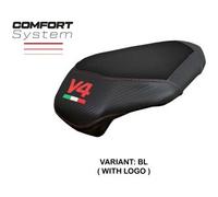 Tappezzeria Italia Rivestimento sella compatibile - Ducati Streetfighter V4 2025 - mod Alcara Pass Comfort System CON LOGO RD (rosso)