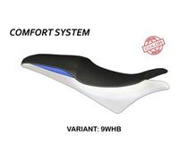 Tappezzeria Italia Rivestimento sella compatibile Honda CBR 600 F (11-13) modello Ancona comfort system NO LOGO 9WHB (bianco-blu)