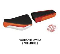 Tappezzeria Italia Rivestimento sella compatibile Honda CBR 600 RR (07-19) modello Andria special color NO LOGO 6WRO (bianco-rosso-arancio)