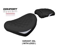 Tappezzeria Italia Rivestimento sella compatibile Honda CMX 1100 Rebel (2022-2023) modello Nagy Comfort System CON LOGO 6SL (argento)