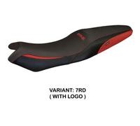 Tappezzeria Italia Rivestimento sella compatibile Kawasaki ER-6N / ER-6F (05-11) modello Londra 1 CON LOGO 7RD (rosso)