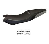 Tappezzeria Italia Rivestimento sella compatibile Kawasaki ER-6N / ER-6F (05-11) modello Londra 1 CON LOGO 5GR (grigio)