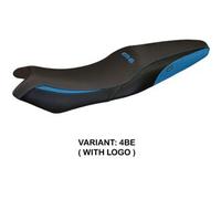Tappezzeria Italia Rivestimento sella compatibile Kawasaki ER-6N / ER-6F (05-11) modello Londra 1 CON LOGO 4BE (blu)
