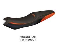 Tappezzeria Italia Rivestimento sella compatibile Kawasaki ER-6N / ER-6F (05-11) modello Londra 1 CON LOGO 1OR (arancio)