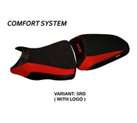 Tappezzeria Italia Rivestimento sella compatibile Kawasaki ER-6N / ER-6F (12-16) modello Dayton 1 comfort system 5RD (rosso) CON LOGO