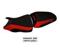 Tappezzeria Italia Rivestimento sella compatibile Kawasaki ER-6N / ER-6F (12-16) modello Leeds 1 5RD (rosso) CON LOGO