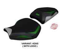 Tappezzeria Italia Rivestimento sella compatibile Kawasaki Ninja H2 1000 SX (18-23) modello Moniz CON LOGO 4GNS (verde-argento)