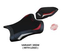 Tappezzeria Italia Rivestimento sella compatibile Kawasaki Ninja ZX 10 R (21-23) modello Dexter 5RDW (rosso-bianco) CON LOGO