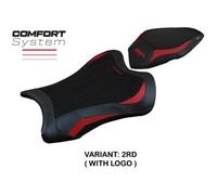 Tappezzeria Italia Rivestimento sella compatibile Kawasaki Ninja ZX 10 R (21-23) modello Dexter Comfort System CON LOGO 2RD (rosso)