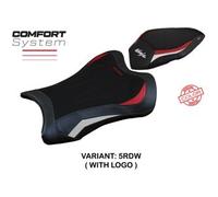 Tappezzeria Italia Rivestimento sella compatibile Kawasaki Ninja ZX 10 R (21-23) modello Dexter Comfort System 5RDW (rosso-bianco) CON LOGO