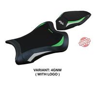 Tappezzeria Italia Rivestimento sella compatibile Kawasaki Ninja ZX 10 R (21-23) modello Dexter CON LOGO 4GNW (verde-bianco)