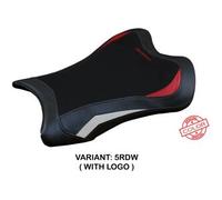 Tappezzeria Italia Rivestimento sella compatibile Kawasaki Ninja ZX 10 RR (21-23) modello Garen 5RDW (rosso-bianco) CON LOGO