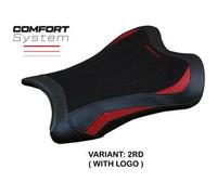 Tappezzeria Italia Rivestimento sella compatibile Kawasaki Ninja ZX 10 RR (21-23) modello Garen Comfort System CON LOGO 2RD (rosso)