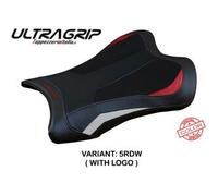 Tappezzeria Italia Rivestimento sella compatibile Kawasaki Ninja ZX 10 RR (21-23) modello Garen Ultragrip 5RDW (rosso-bianco) CON LOGO