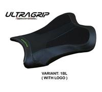 Tappezzeria Italia Rivestimento sella compatibile Kawasaki Ninja ZX 10 RR (21-23) modello Garen Ultragrip CON LOGO 1BL (nero)