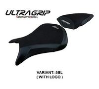 Tappezzeria Italia Rivestimento sella compatibile Kawasaki Ninja ZX 6 R (07-08) modello Andujar Ultragrip CON LOGO 5BL (nero)