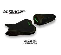 Tappezzeria Italia Rivestimento sella compatibile Kawasaki Ninja ZX 6 R (09-12) modello Cracovia 2 ultragrip CON LOGO 5BL (nero)