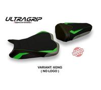 Tappezzeria Italia Rivestimento sella compatibile Kawasaki Ninja ZX 6 R (09-12) modello Cracovia special color ultragrip NO LOGO 6GNG (verde-grigio)