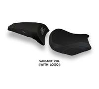 Tappezzeria Italia Rivestimento sella compatibile Kawasaki Z 650 (17-23) modello Cave 1 2BL (nero) CON LOGO