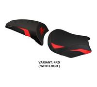 Tappezzeria Italia Rivestimento sella compatibile Kawasaki Z 650 (17-23) modello Cave 1 4RD (rosso) CON LOGO