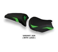 Tappezzeria Italia Rivestimento sella compatibile Kawasaki Z 650 (17-23) modello Cave 1 CON LOGO 3GN (verde)