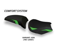 Tappezzeria Italia Rivestimento sella compatibile Kawasaki Z 650 (17-23) modello Vergato 1 comfort system NO LOGO 3GN (verde)