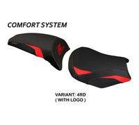 Tappezzeria Italia Rivestimento sella compatibile Kawasaki Z 650 (17-23) modello Vergato 1 comfort system 4RD (rosso) CON LOGO