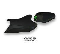 Tappezzeria Italia Rivestimento sella compatibile Kawasaki Z 800 (13-16) modello Mumbai 1 CON LOGO 8BL (nero)