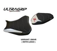 Tappezzeria Italia Rivestimento sella compatibile Kawasaki Z 900 (17-23) modello Arad 1 ultragrip CON LOGO 8WHR (bianco-rosso)